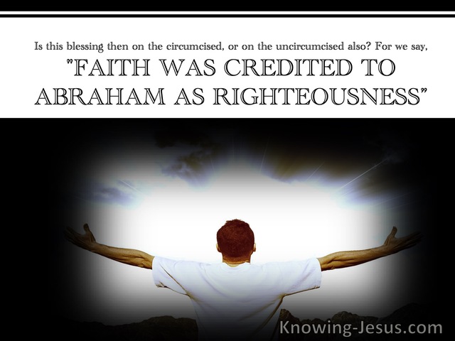 Romans 4:5 Faith Is Credited As Righteousness (white)